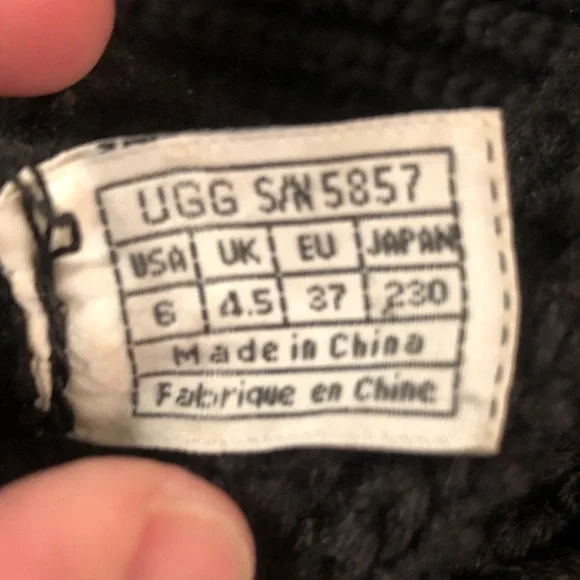 UGG Black Knit Boots 6 *Read description* - Picture 2 of 9